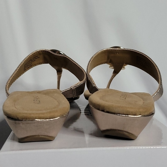 ALFANI rose gold embellished sandals - Picture 3 of 8